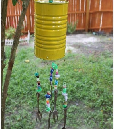 upcycled wind chimes