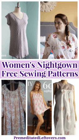 10 free women's nightgown sewing patterns