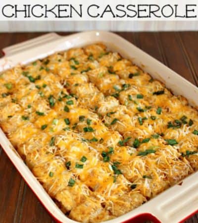 Buffalo Ranch Chicken Casserole Recipe with Tater Tots
