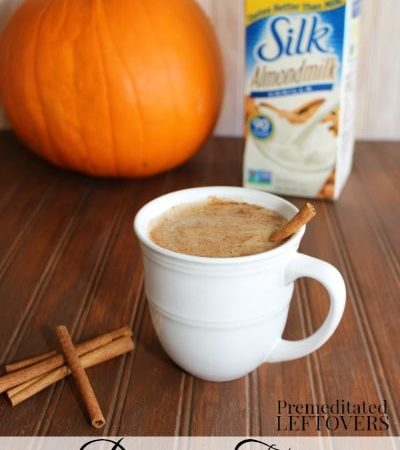 Dairy-free Pumpkin Spice Latte made with Silk Almondmilk