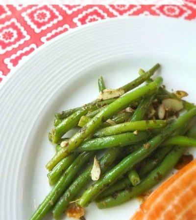 Pesto Green Beans with Sliced Almonds