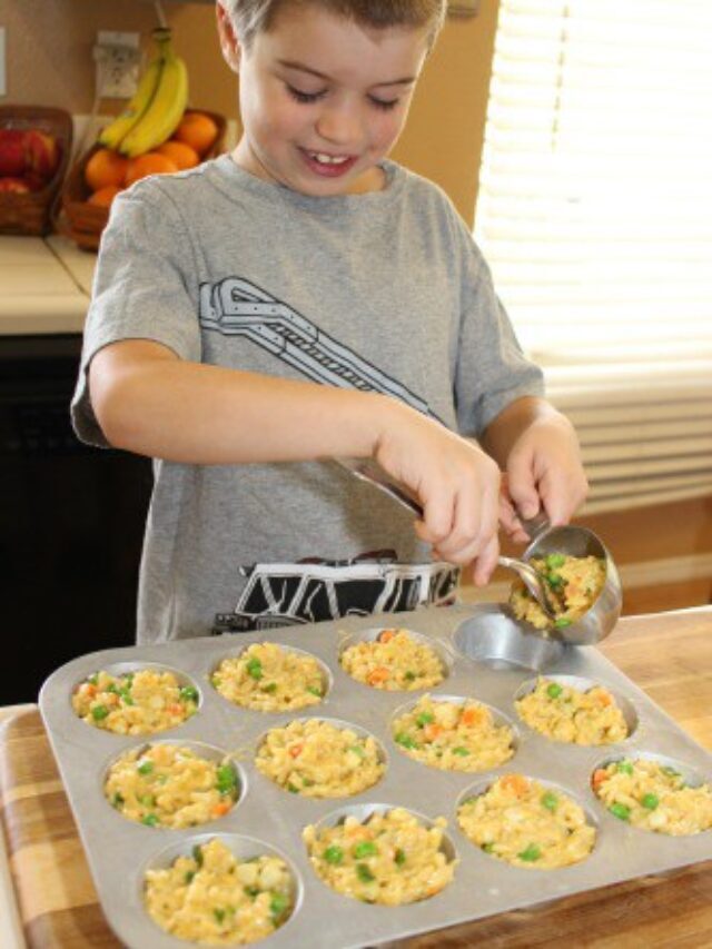 Vegetable Rice Cups + Tips for Cooking with Kids Story