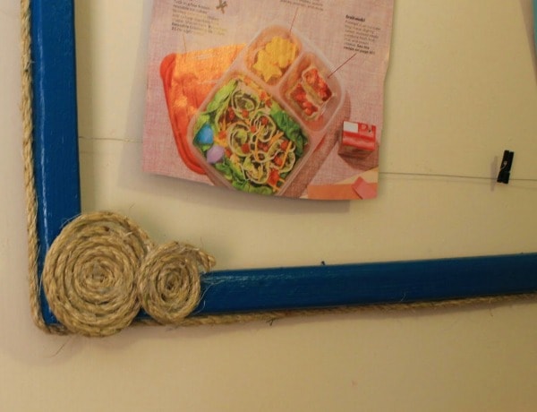 DIY Picture Frame Memo Board with Sisal Rope Flowers