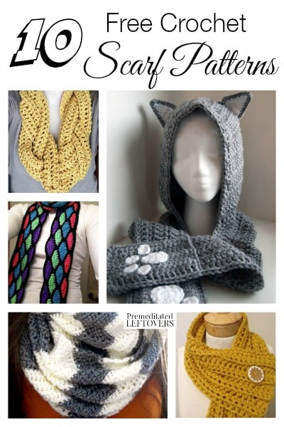 10 Free Crochet Scarf Patterns: The weather is changing and it's time to make cold-weather gear! Here are 10 free crochet scarf patterns to get you started!