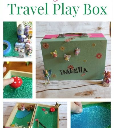 How to make a DIY Fairy Garden Travel Box. Use this easy tutorial to make a fun, homemade gift for girls that promotes creative play on the go.