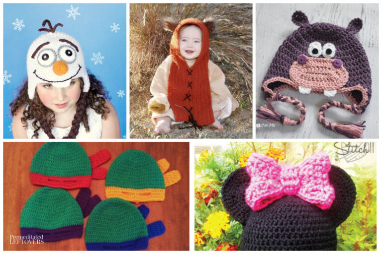 15 Free Crochet Patterns for Kids Hats, Scarves and Mittens