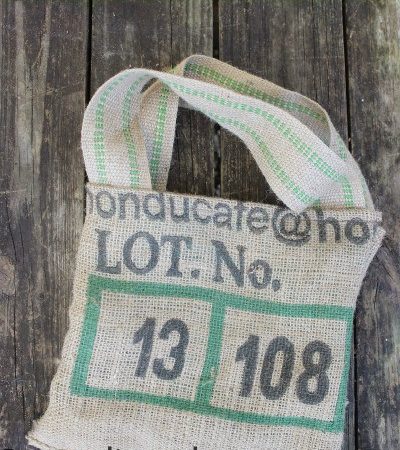 burlap coffee bag purse