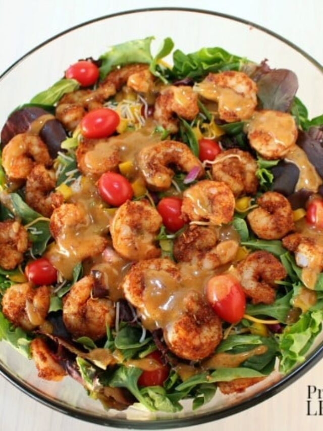 Healthy Southwest Shrimp Salad with Spicy Honey-Lime Dressing Story