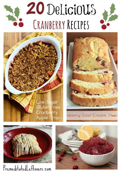 20+ Delicious Cranberry Recipes - Take advantage of the sales on cranberries and use them to make one of these delicious cranberry recipes.