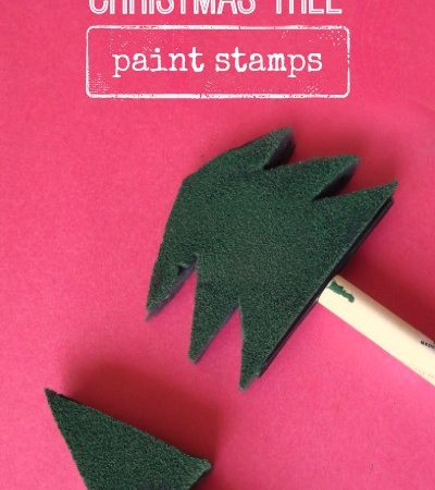 Christmas tree paint stamps