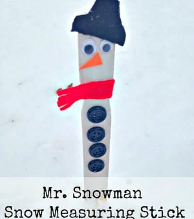 Snowman snow measuring stick tutorial