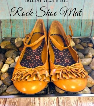 DIY Shoe Tray with Rocks