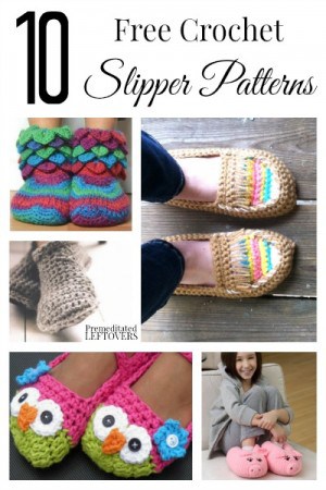 10 Free Crochet Slipper Patterns