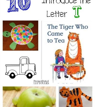 Are you looking for fun ways to teach the alphabet? Here are 10 ways to introduce the letter T with activities, crafts, recipes and more!