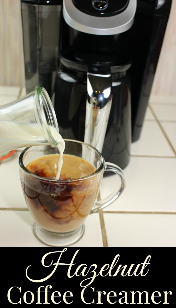 Easy Homemade Hazelnut Coffee Creamer Recipe - This quick and easy recipe for Hazelnut Creamer is made with 3 ingredients and takes less than 2 minutes.