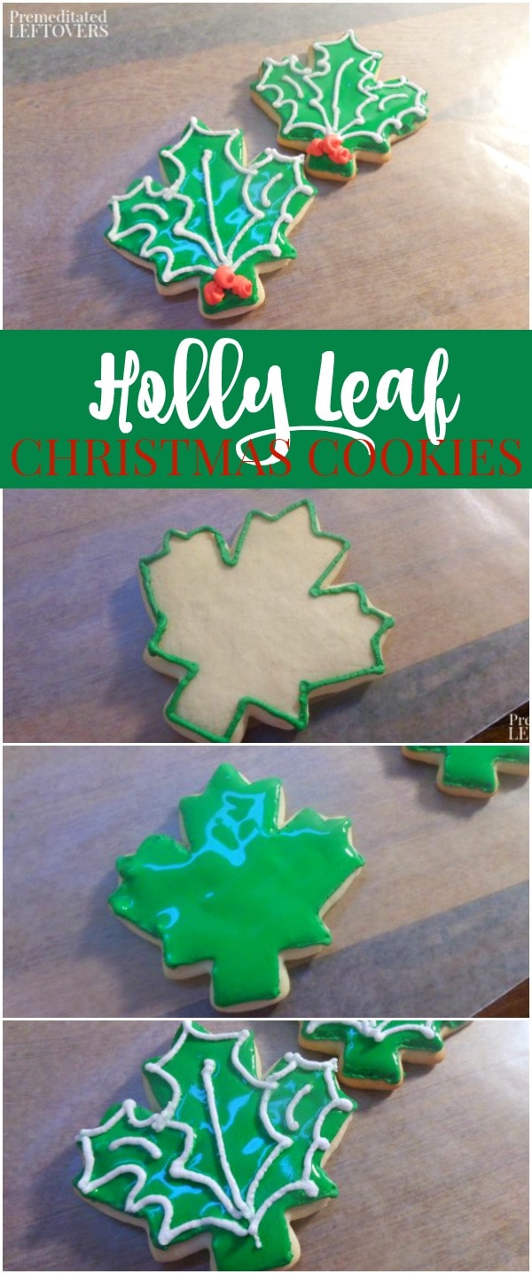 How to Make Holly Leaf Sugar Cookies Using Maple Leaf 