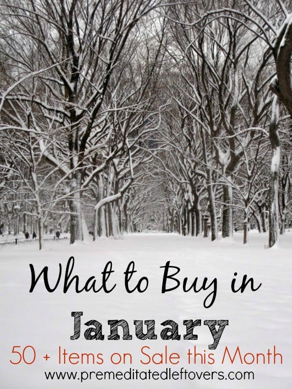 What to Buy in January- If you want to save more money in the new year, take a look at this list of 50 items you can find on sale or clearance this month.