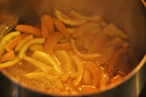candied orange peel simmer