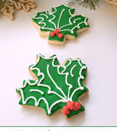 Holly Leaf Sugar Cookies