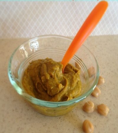 Slow Cooker Sweet Potato Baby Food with Chickpeas and Spinach