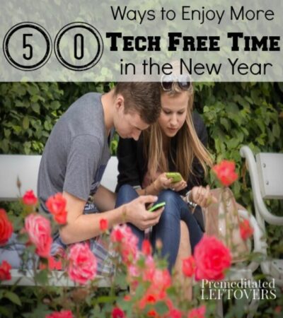 50 Ways to Reduce Technology Use in the New Year- Let 2016 be the year your rely less on tech time and more on family time! Give these alternatives a try.