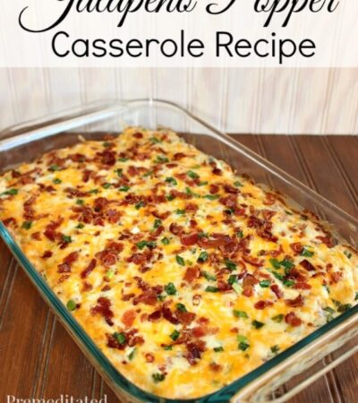 Jalapeno Popper Casserole Recipe - This easy and tasty Jalapeno Popper Casserole is made with a layer of tater tots, jalapeno popper dip, cheese, and bacon.