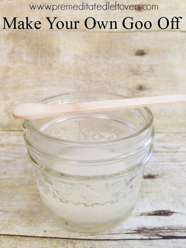 How to Make a Homemade Goo Gone Substitute from household ingredients. This goo remover is perfect for removing price tags, stickers, and adhesive residue.