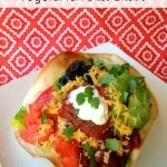 Vegetarian Taco Salad- This easy recipe uses kidney beans as a healthy alternative to ground beef. The result is a colorful taco salad with lots of flavor.