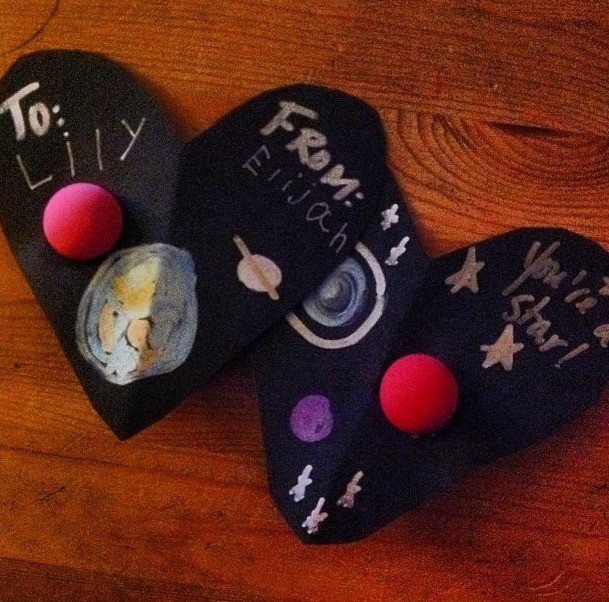 Space themed Valentine's Day Crafts for Kids