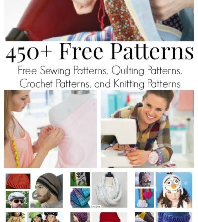Over 450 Free Patterns including free sewing patterns, free quilting patterns, free crochet patterns, free knitting patterns, and free sewing tutorials.