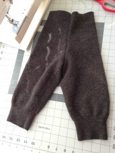 DIY Felted Wool Baby Pants made from an Old Sweater