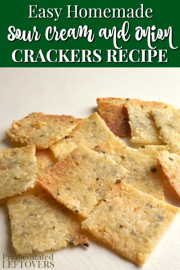 This homemade Sour Cream and Onion Crackers recipe is easy to make! Use this tutorial to learn how to make homemade crackers to snack on or serve with soup. This snack recipe is sure to become a family favorite!