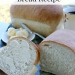 Basic white bread recipe with yeast that makes two loaves. This is an oven bread recipe from scratch. Includes step by step bread recipe instructions