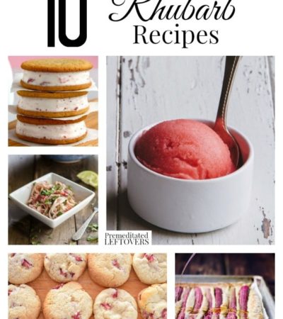 10 Delicious Rhubarb Recipes including Rhubarb jams, rhubarb desserts, rhubarb drinks and other easy rhubarb recipes.