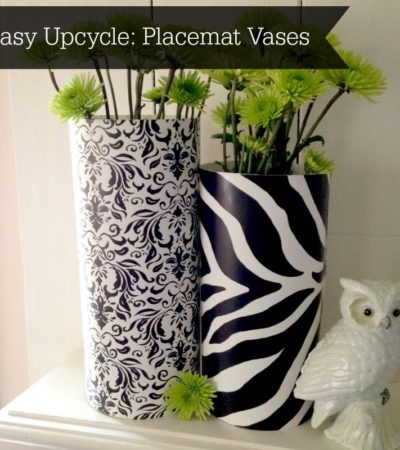 Upcycled Placemat Vase Tutorial