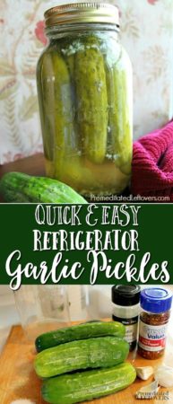 quick and easy garlic refrigerator pickles