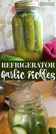 refrigerator garlic pickles in a mason jar