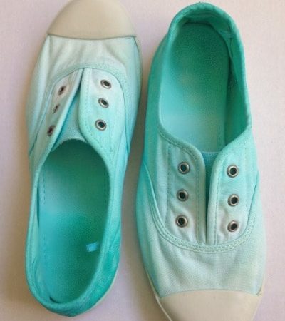 DIY Ombre Dyed Canvas Shoes