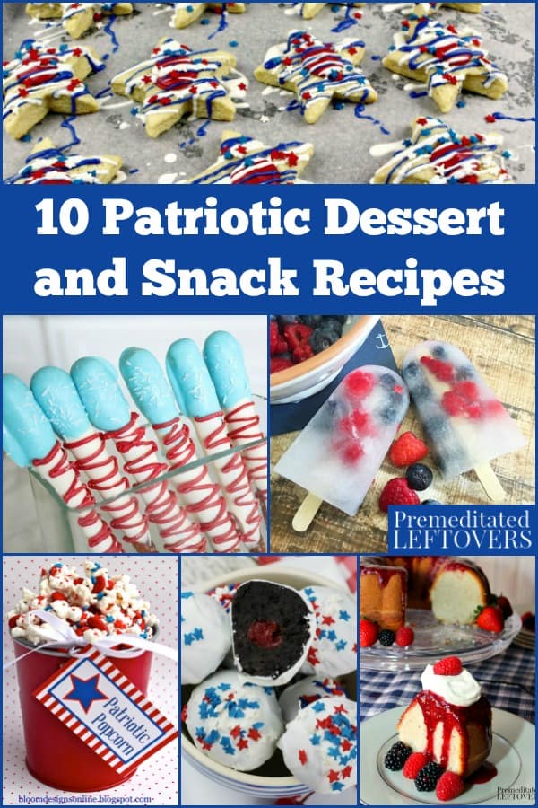 Patriotic dessert and snack recipes