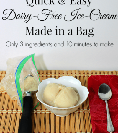 Quick and easy dairy-free ice-cream in a bag