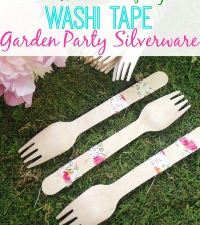 DIY Washi Tape Party Silverware