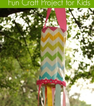 Easy homemade windsock - use this tutorial to make a windsock with kids