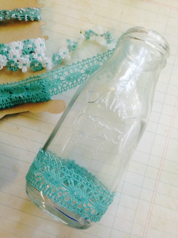 How to decorate a milk bottle hanging vase