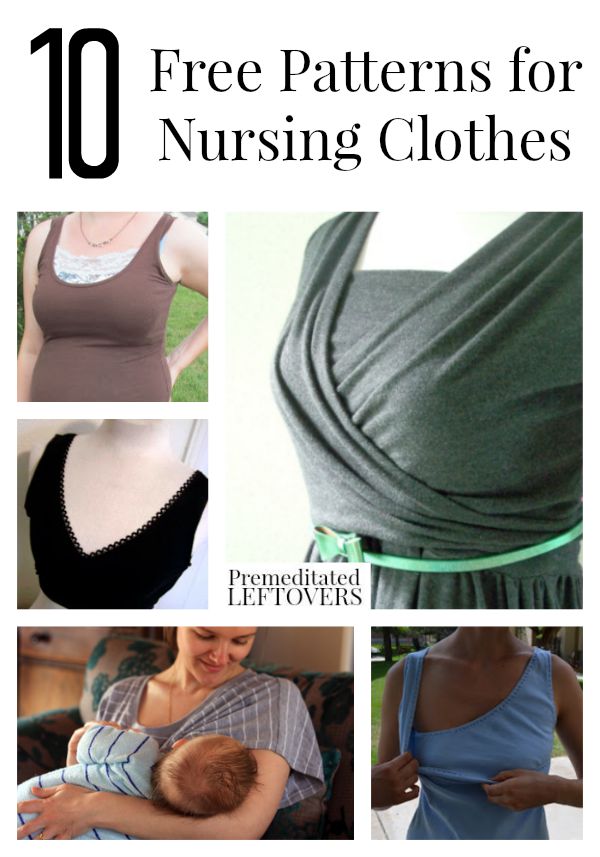 10 Free Patterns For Nursing Clothes - Easy Diy Nursing Tops