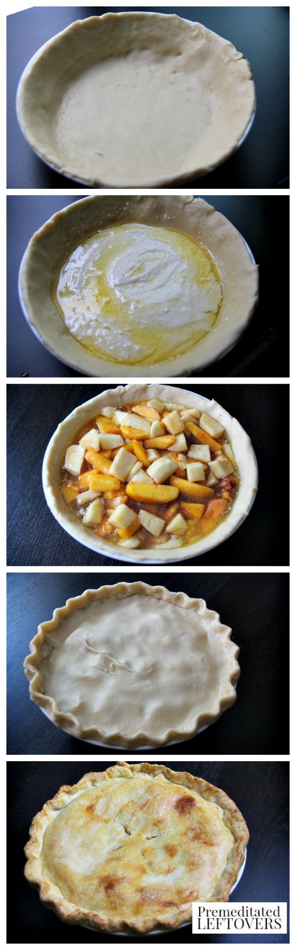 How to Make a Peach and Apple Cobbler Pie - Process