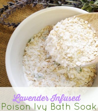 Homemade Lavender Infused Poison Ivy Bath Soak: This lavender poison ivy bath soak has the ingredients needed to help soothe itch and even dry out the rash.