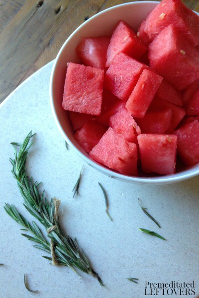 Watermelon and Rosemary Ice Cubes - Ingredients