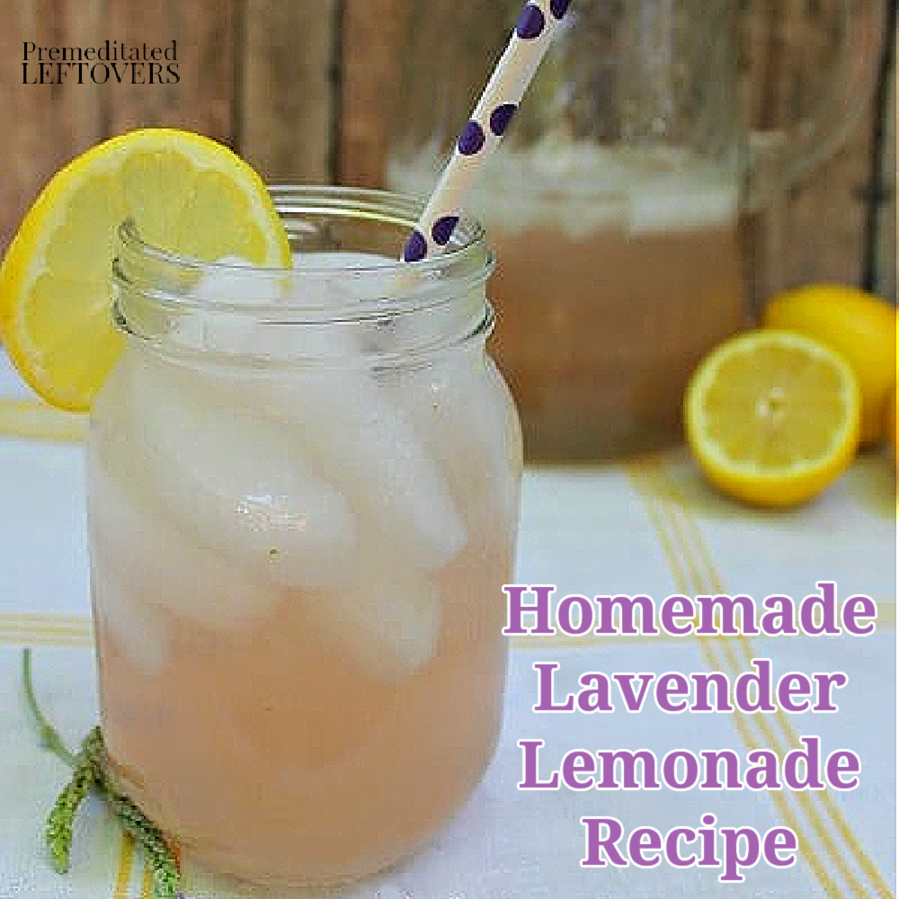 lavender lemonade recipe in a mason jar