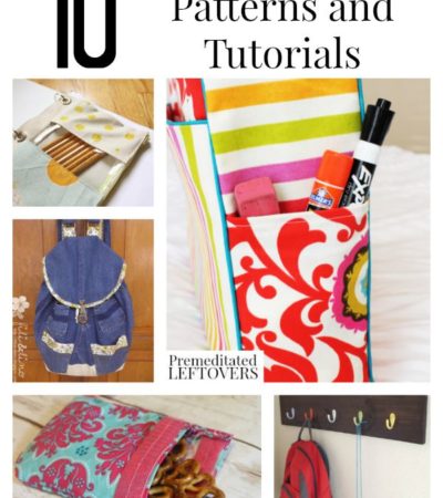 10 Back to School Patterns and Tutorials including back pack patterns, reusable lunch bag and sandwich bag patterns and a DIY Tablet Cover!