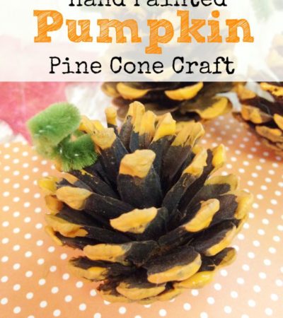 Hand Painted Pumpkin Pine Cones- These little pine cone pumpkins are an easy fall craft for kids. Display them in bowls or scattered across your mantel.